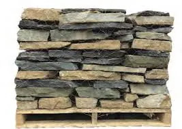 Pocono Blend wall stone on a pallet